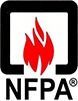 NFPA logo with black text and red flame symbol on white background