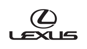 A black and white logo for lexus on a white background.