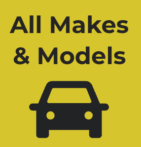 A yellow sign that says all makes and models