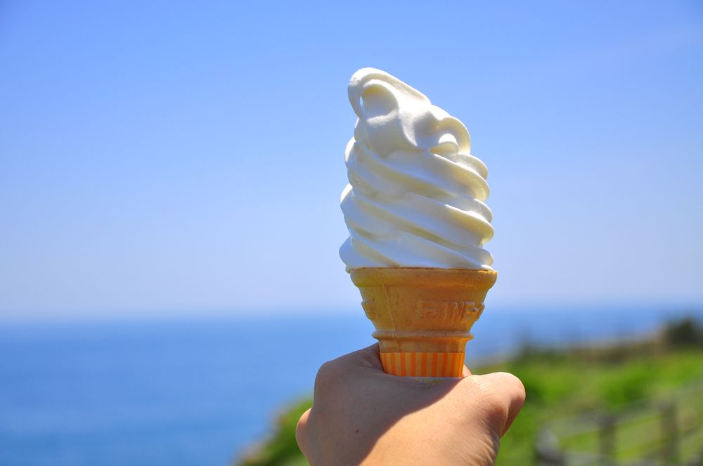 A Woman Holding Two Assorted Flavoured Ice Cream — Frosty Whip in Rasmussen, QLD