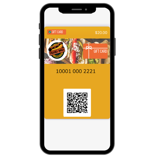 A cell phone with a gift card on it.