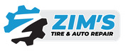 Zim's Tire & Auto Repair Logo on Homepage Footer