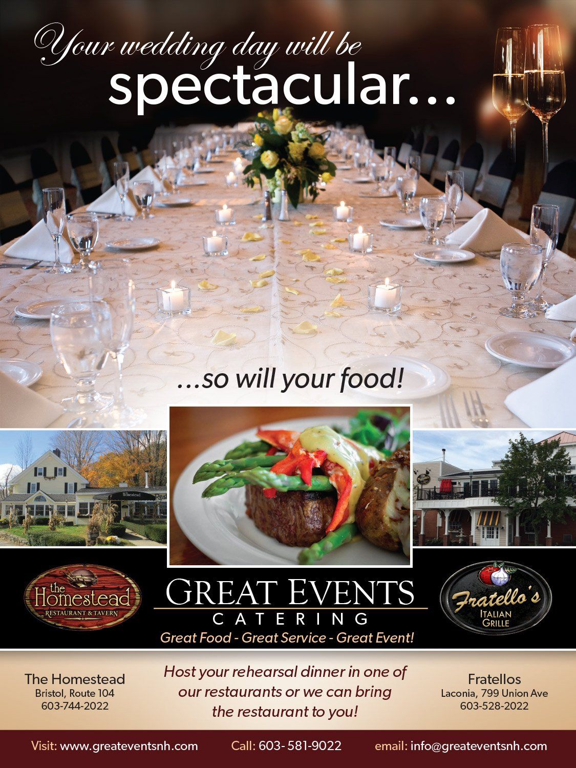 Food service print ad design