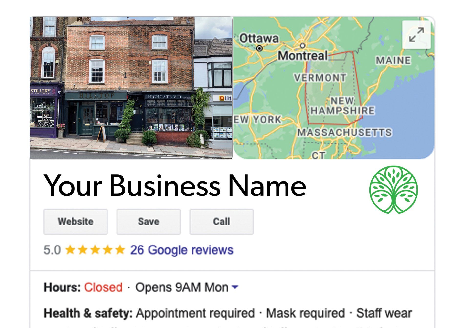 Google Business Profile example
