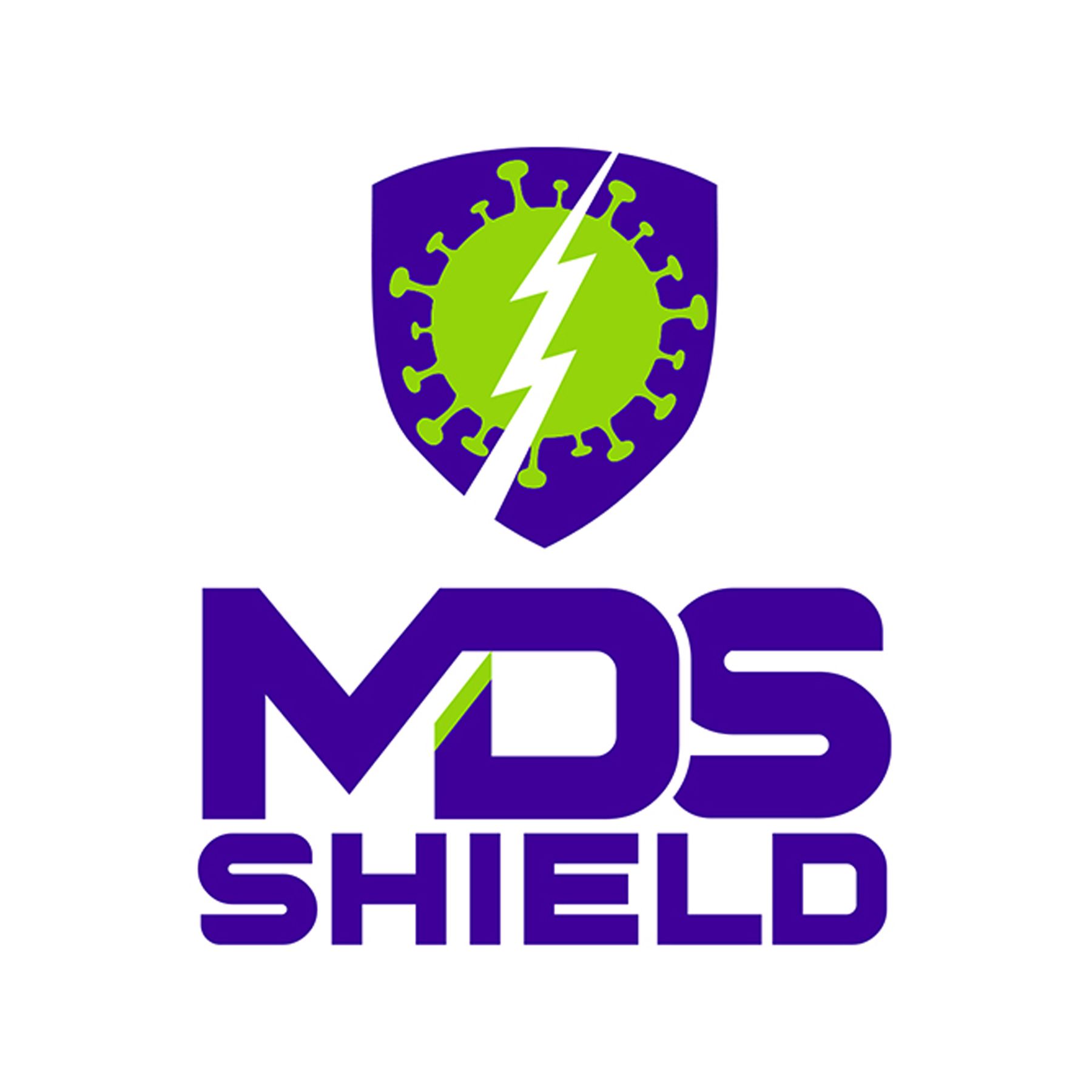 A logo for mds shield with a shield and lightning bolt