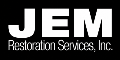 JEM Restoration Services, Inc. logo in white text on a black background