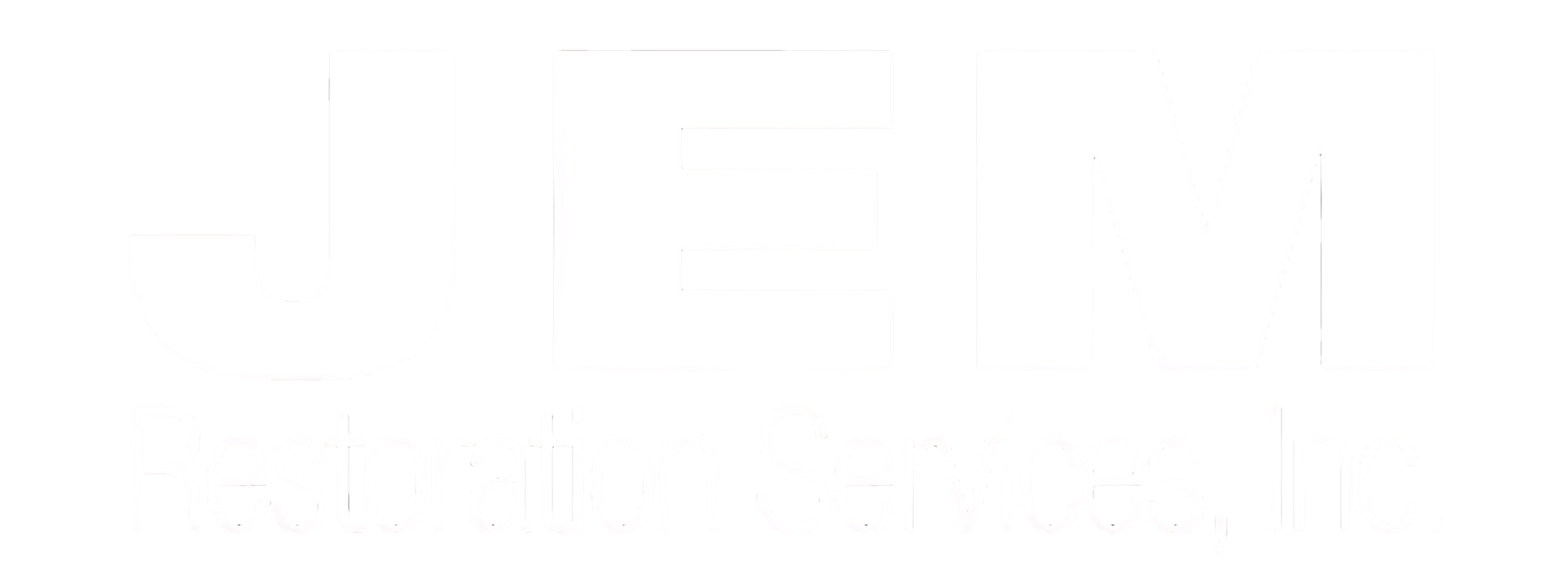 JEM Restoration Services, Inc. logo in white text on a black background