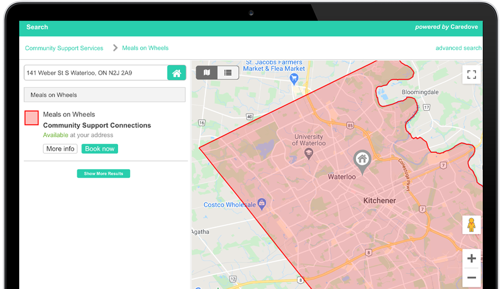 Web browser window showing a referral process with a soft, gradient background of lavender and blue.