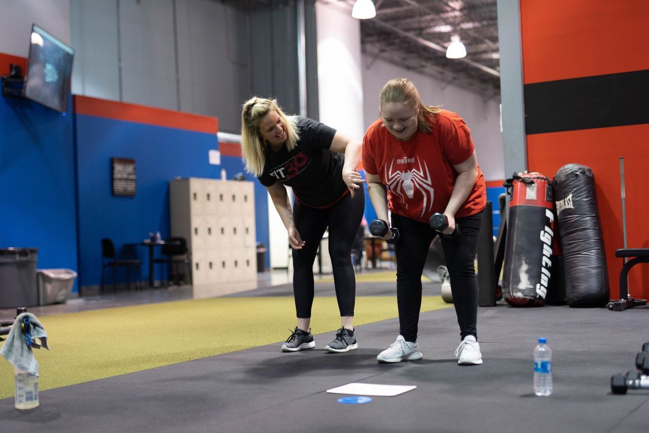 Workout with a personal trainer freedom fitness