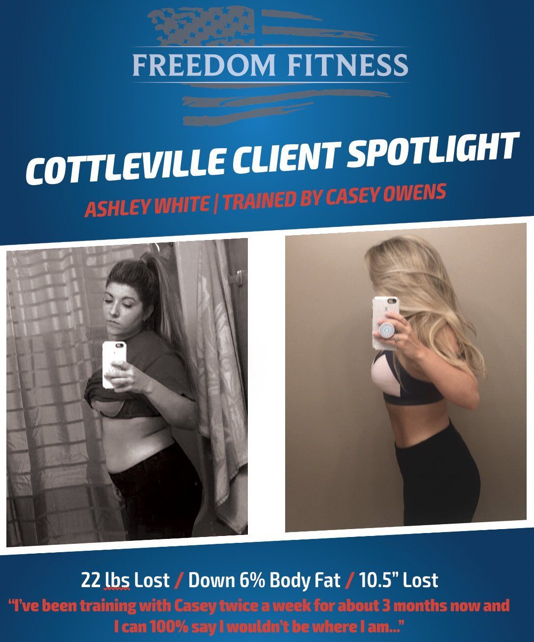 Ashleys Weight loss before and after