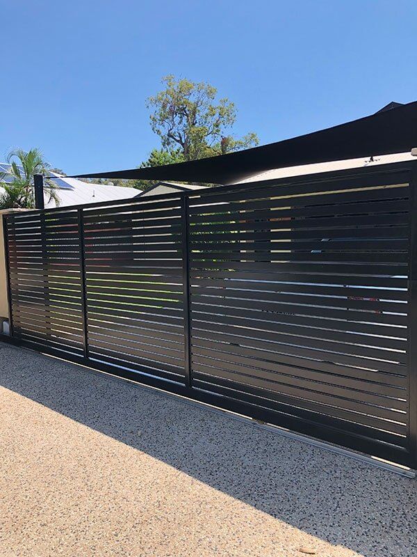 large black automatic gate - gate automation Cairns, QLD