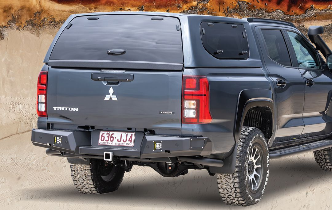 Dark Grey Mitsubishi Triton Truck With Canopy — TJM Wagga Wagga In Ashmont, NSW
