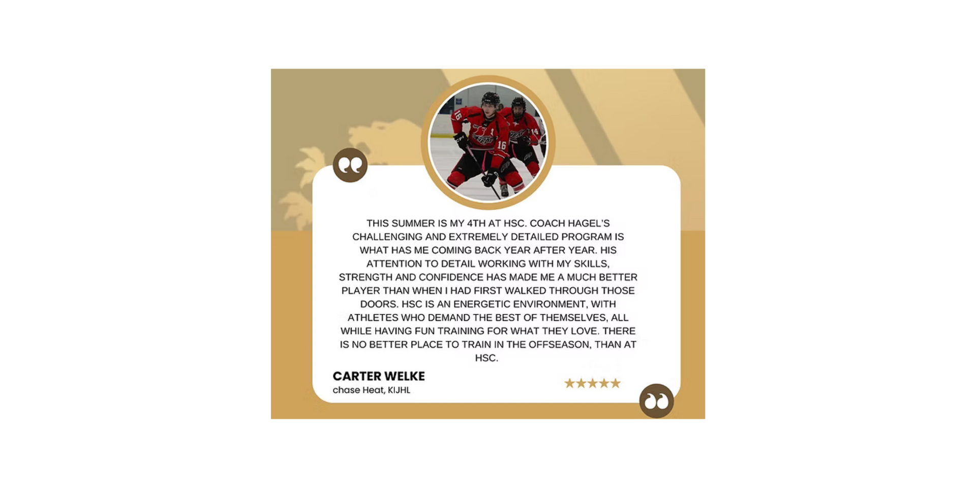 Carter Welke Hockey Training Review