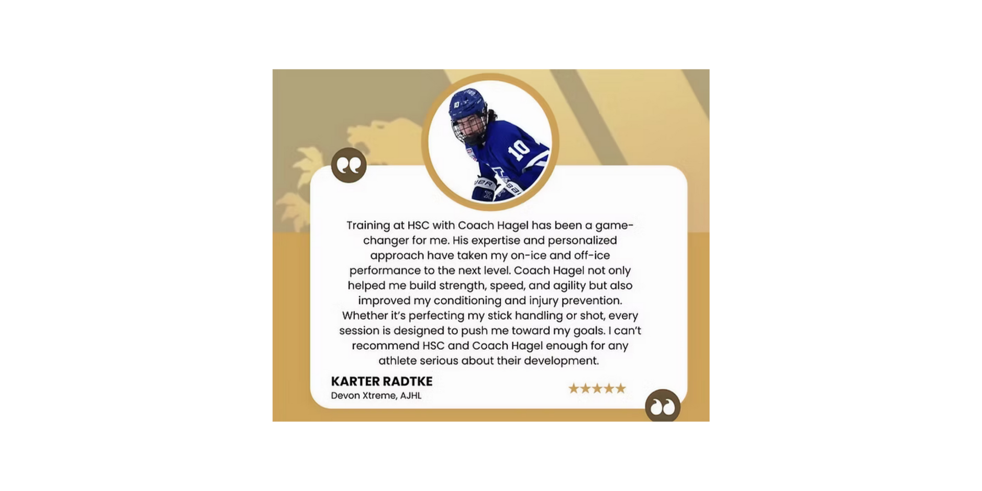 Karter Radtke Hockey Performance Review