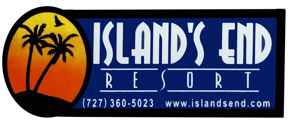 The island 's end resort logo has a palm tree on it