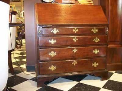 1007 Antique Mahogany Drop Front Desk — Raleigh, NC — Regan Lewis Antiques