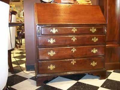 Mahogany Drop Front Desk — Raleigh, NC — Regan Lewis Antiques