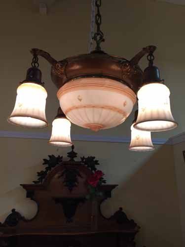 Antique Glass Chandelier — Raleigh, NC — Regan Lewis Antiques