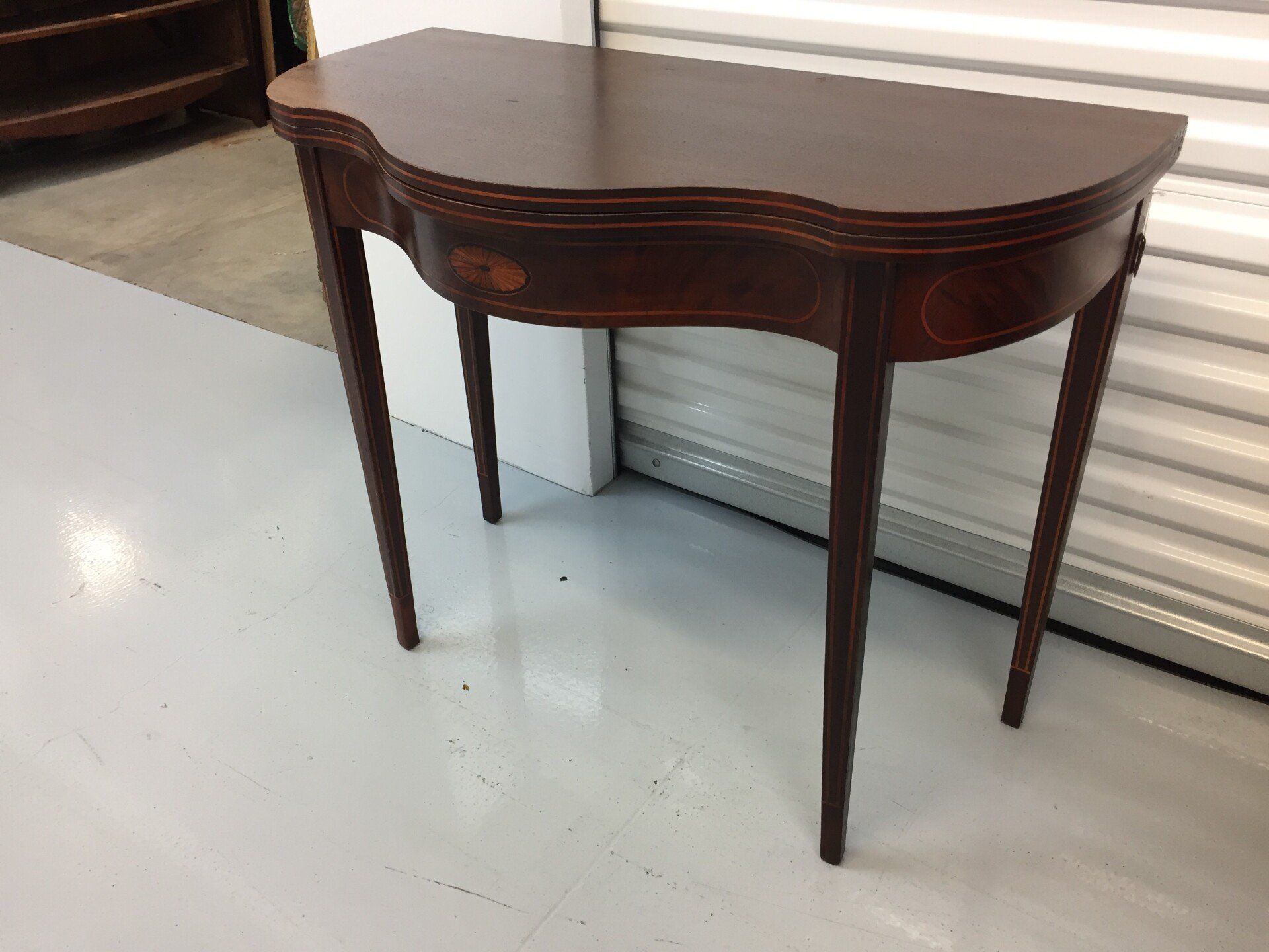 Solid Mahogany Top Antique Game Table — Raleigh, NC — Regan Lewis Antiques