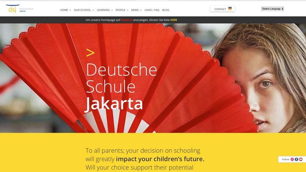 Deutsche Schule Jakarta, brand-building and website design by schmidtideas.com