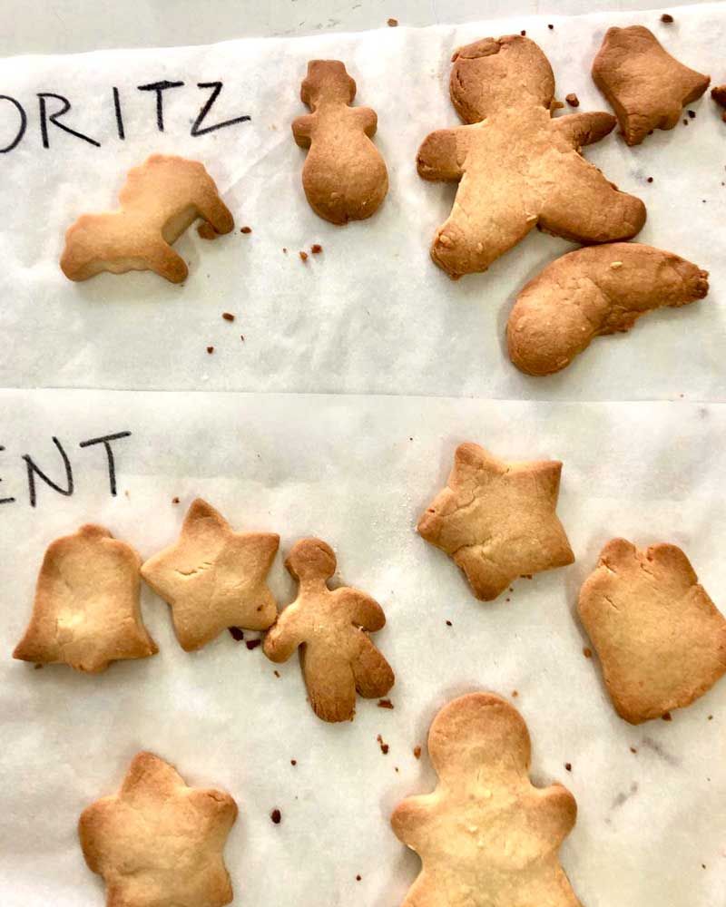 A bunch of cookies on a piece of paper with the word dritz written on it