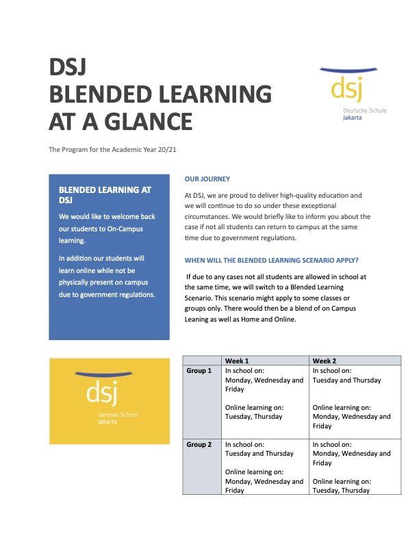 DSJ Blended Learning at a Glance