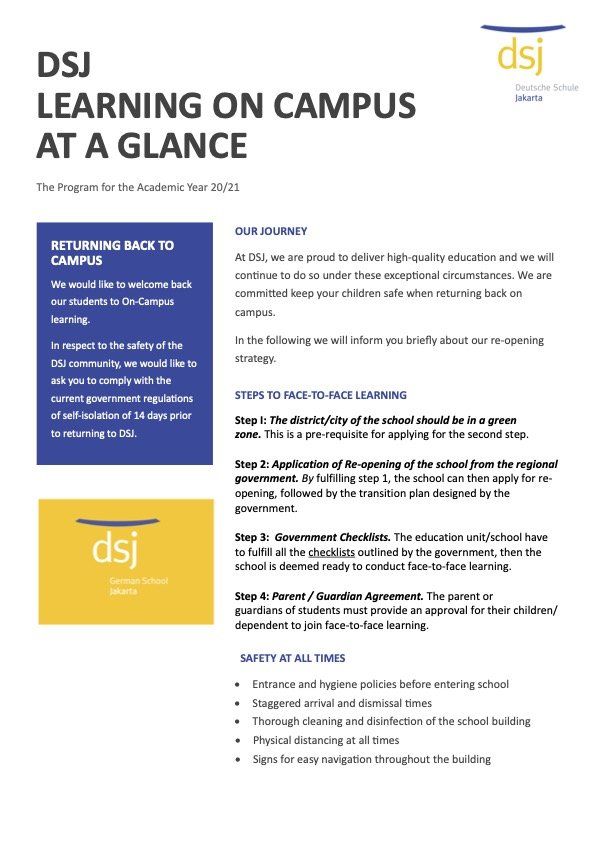 DSJ Learning on Campus at a Glance