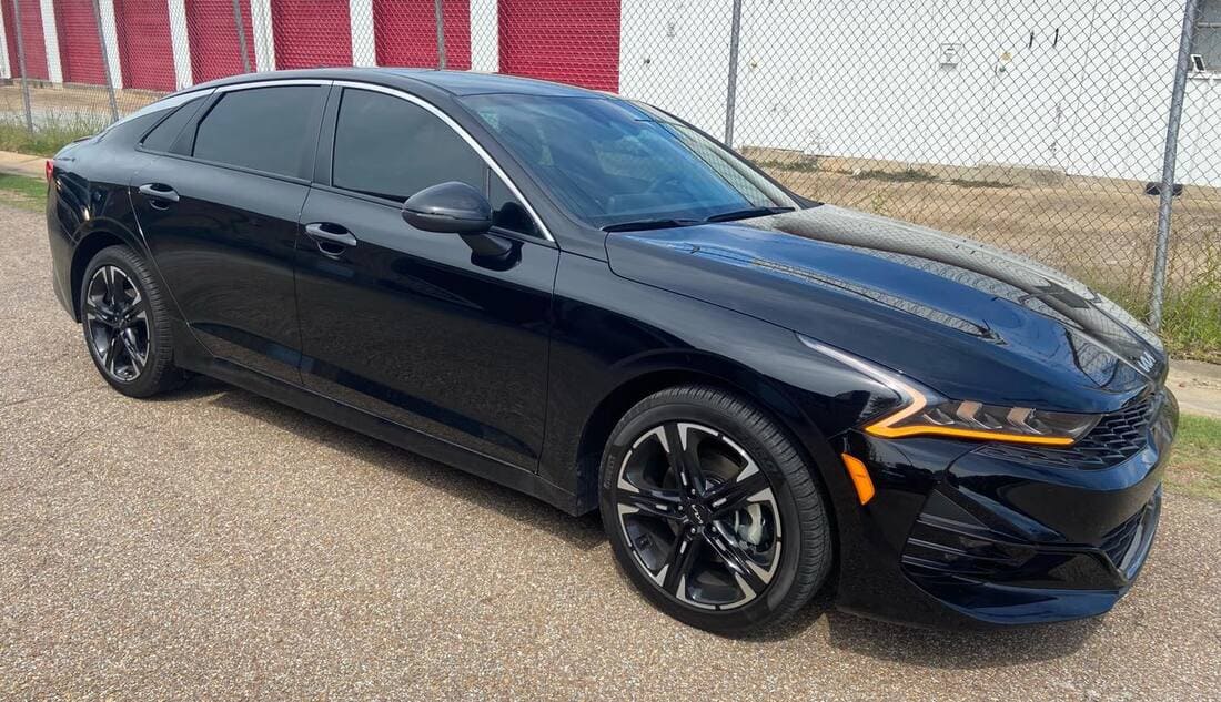 black car with tinted windows