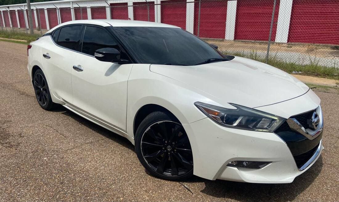 white car with tinted windows