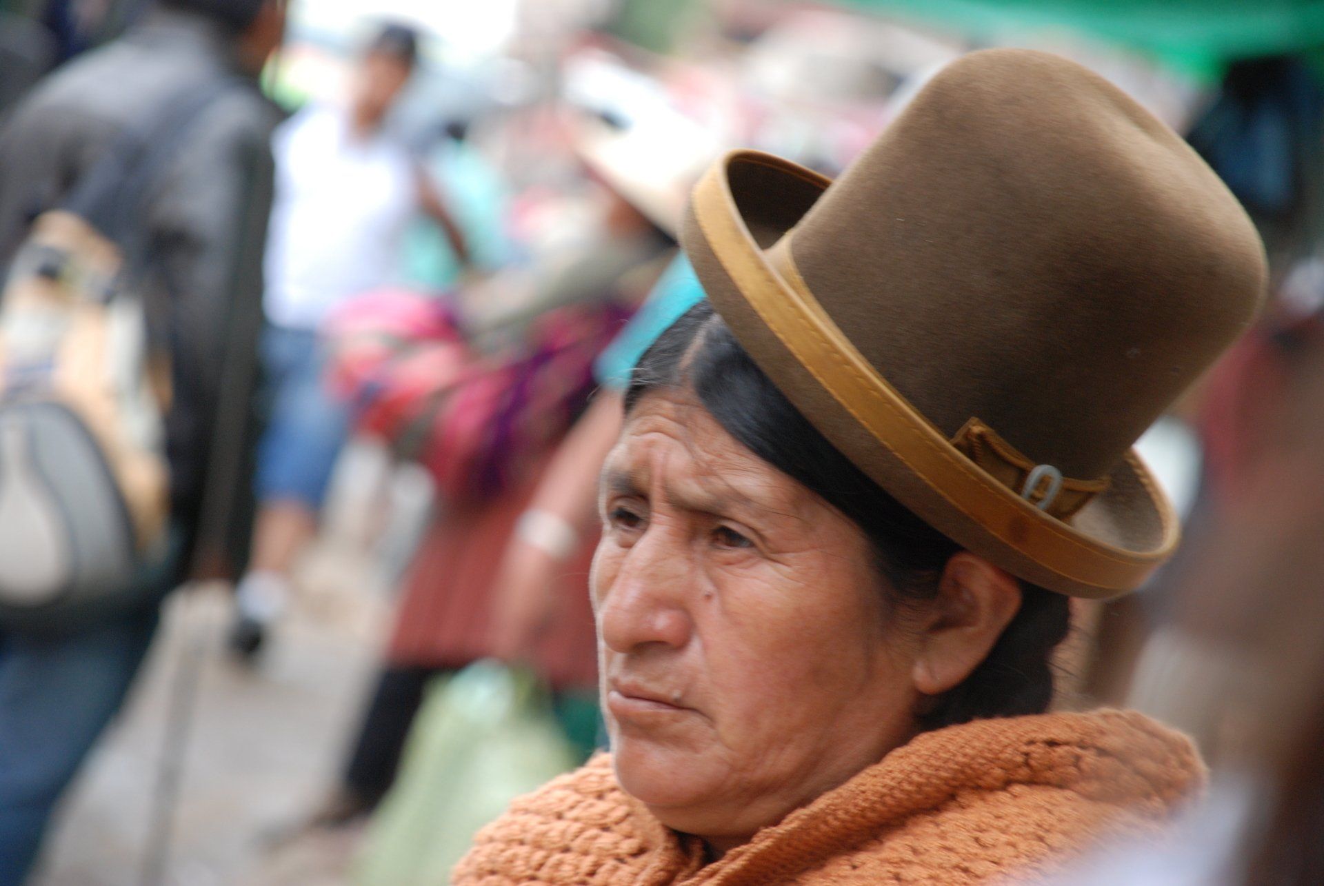 Aymara woman in Oruro, Bolivia.