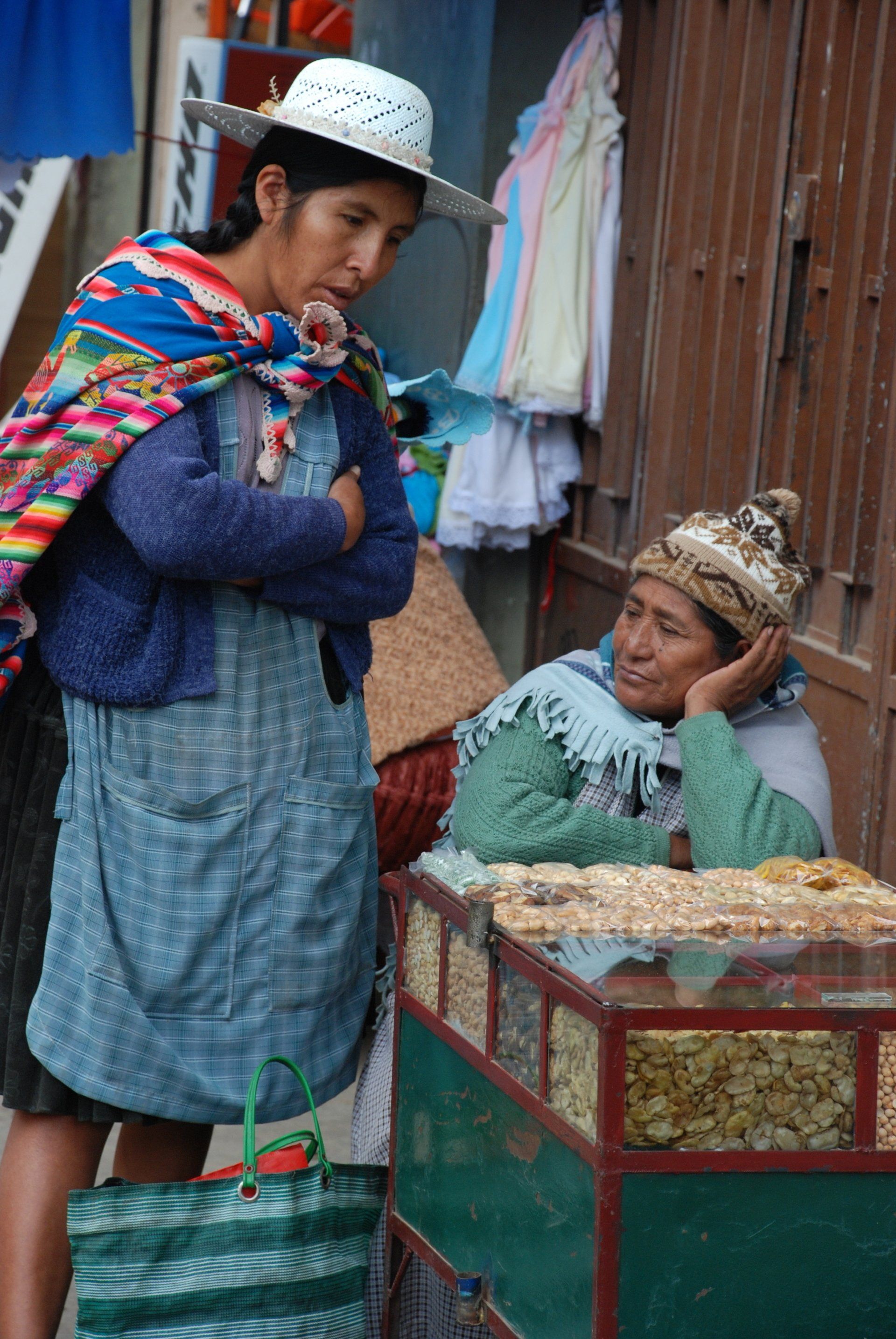 Street vendors in Oruro, Bolivia.