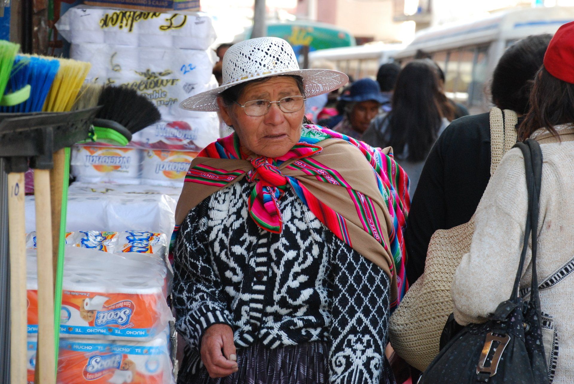 Quechua woman in La Cancha in Cochabamba, Bolivia.