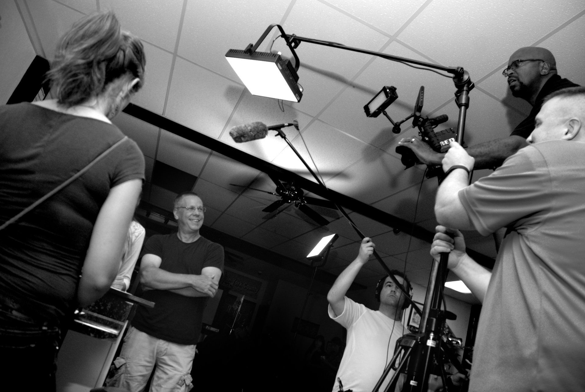 Film photography on set of West Side Ink.