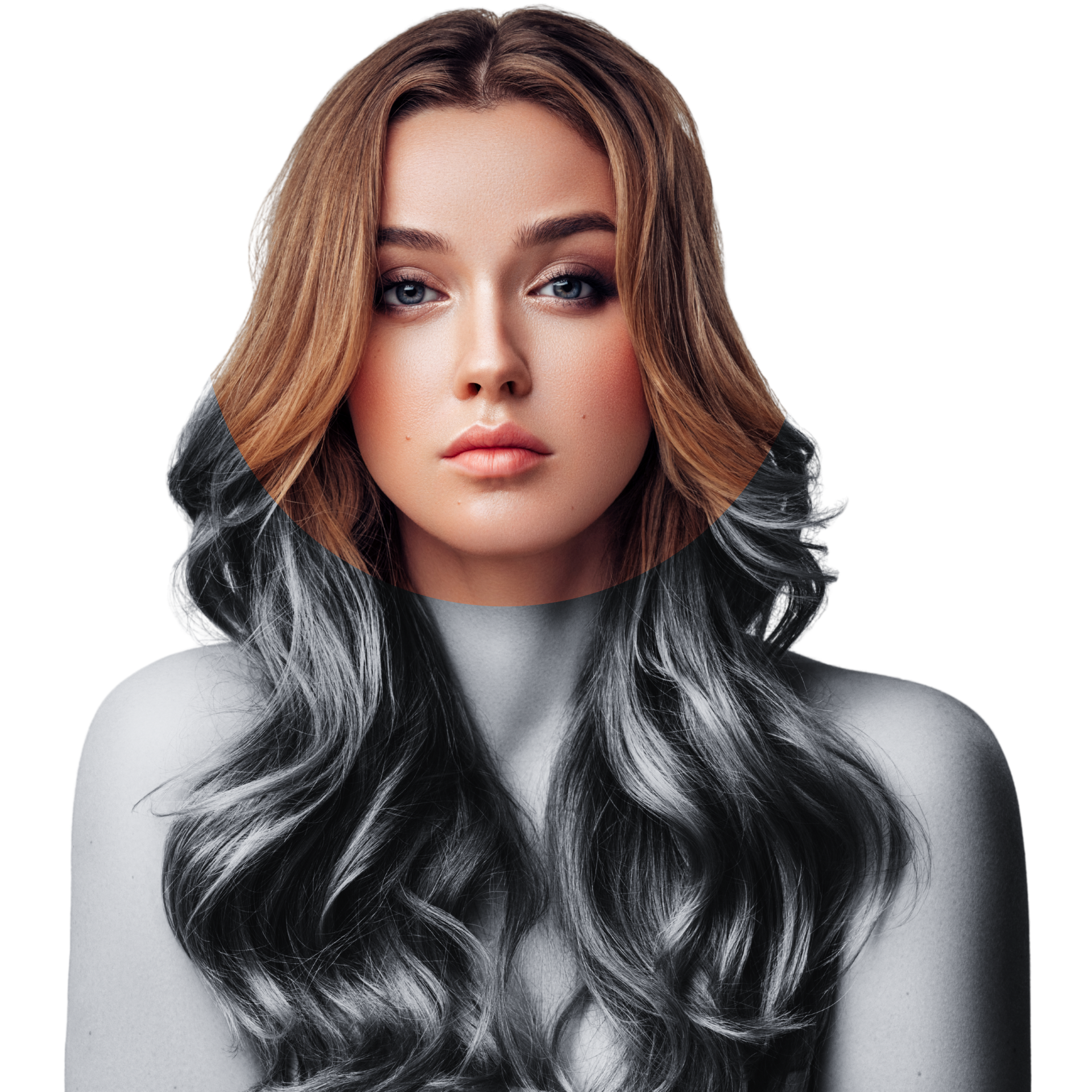 A woman with blonde hair is wearing a white dress and white gloves.