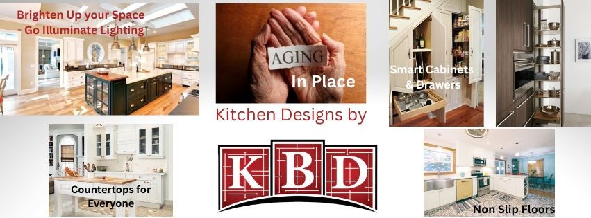 Kitchen Designs by KBD highlights aging in place, smart cabinets, lighting by Illuminate, and counte