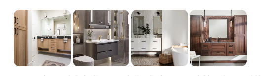 These image  beautifully encapsulates 2026 bathroom vanity trends—highlighting a floating vanity