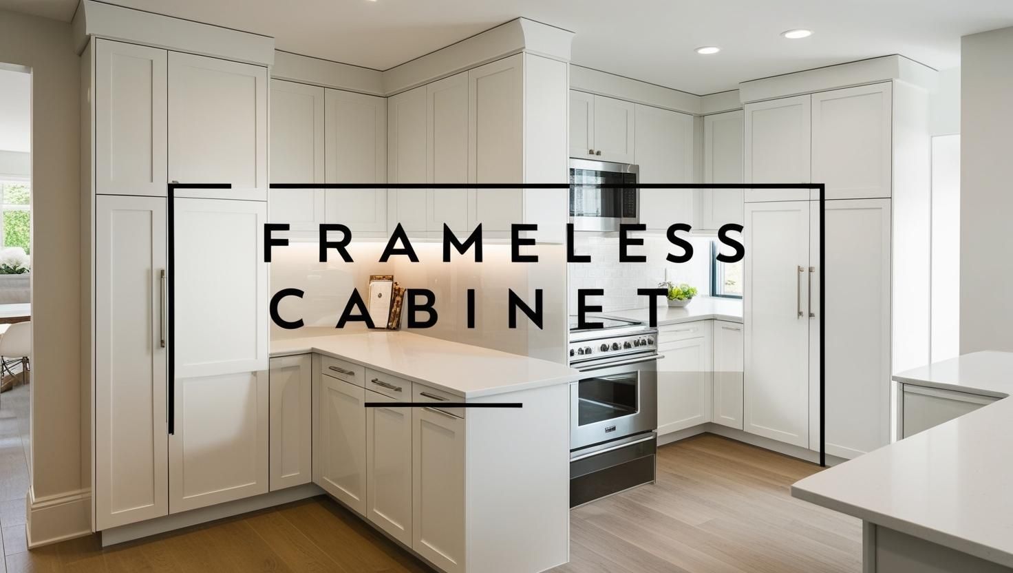 Guide explaining the advantages of frameless cabinets for modern kitchens, including aesthetics and 
