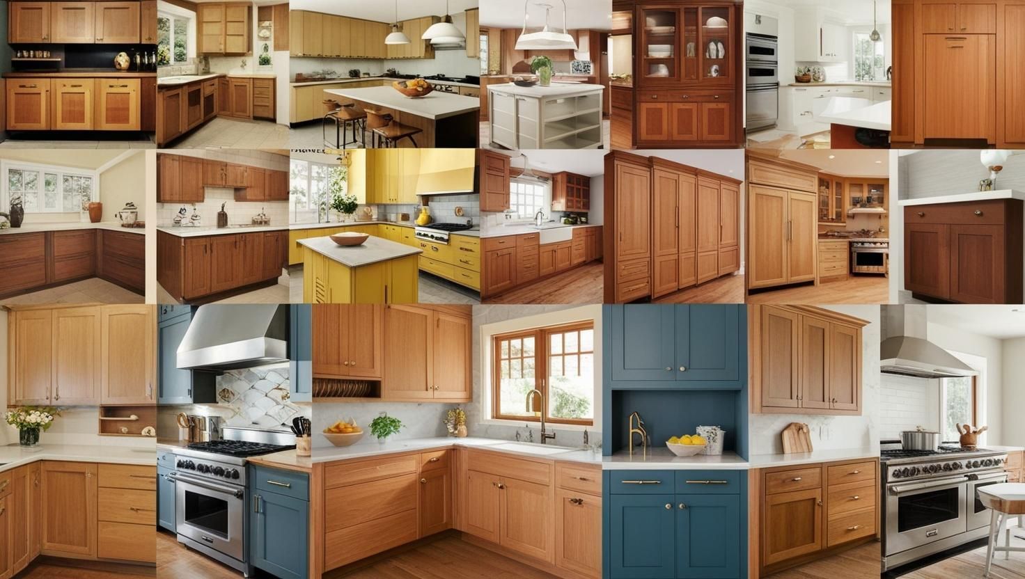 Historical overview of kitchen cabinet design trends from 1920s utilitarian styles to modern smart 
