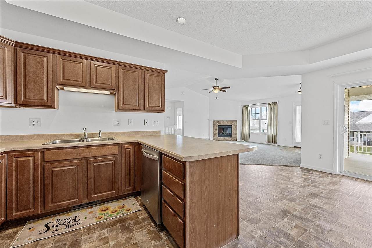 Dated open kitchen