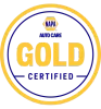NAPA Auto Care Gold Certified emblem in yellow, blue, and white.
