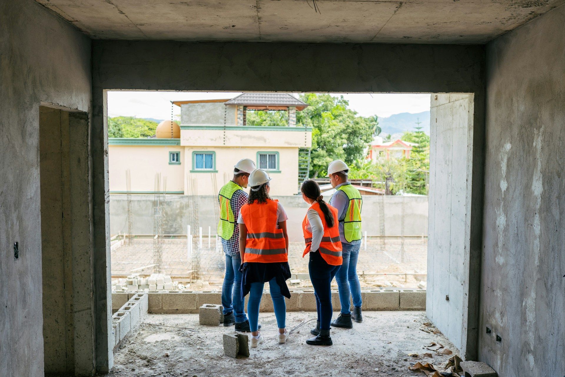 construction employees at site