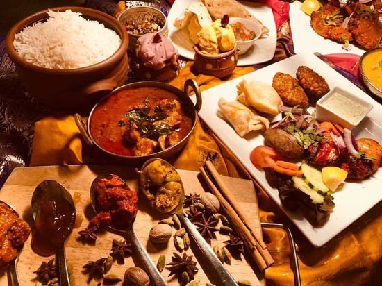 table of indian food
