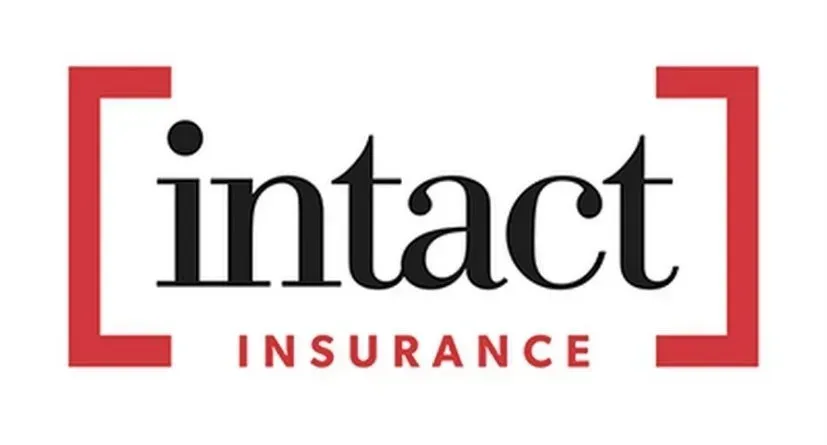 Intact Insurance logo: Black text within red brackets, with the word 