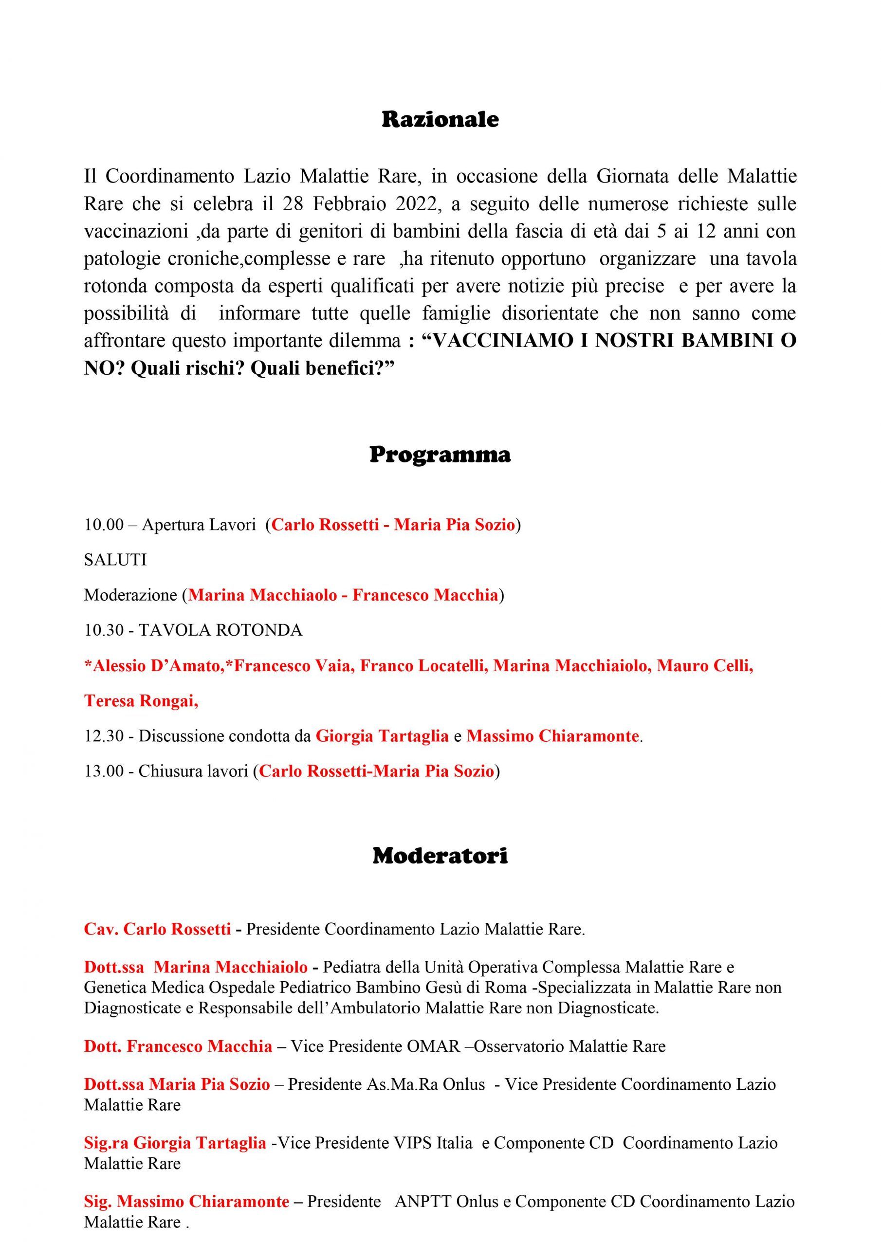 Documento di testo con il titolo 