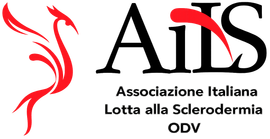 Logo dell'AILS, l'Associazione Italiana per la Sclerodermia. Rappresenta una fenice rossa e il testo nero con l'acronimo AILS.