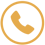 Gold phone handset icon inside a gold circle.