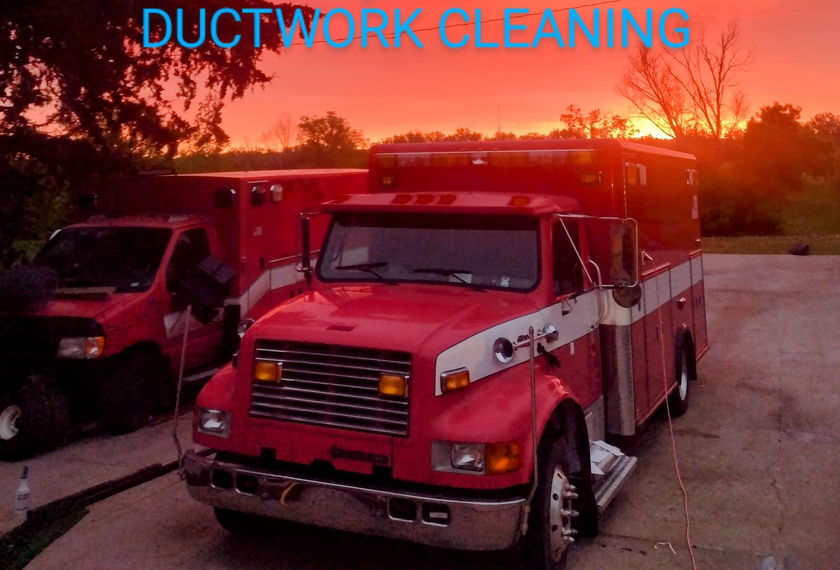 Red emergency vehicle with