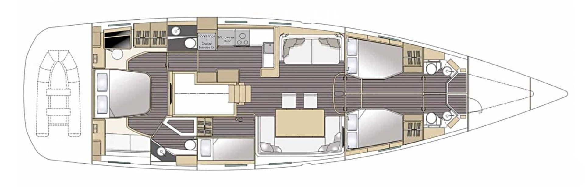 JEANNEAU 64 deck plan 1