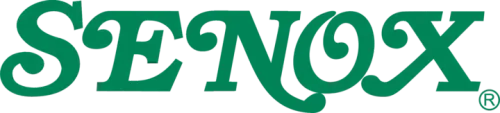 The green brand logo for SENOX featuring bold, serif typography.