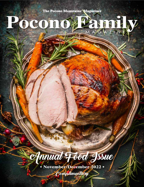 The cover of the annual food issue of the pocono family magazine